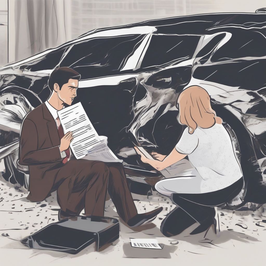 Car Accident Lawyer Helping Client